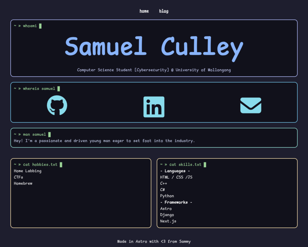 Making my peronal website